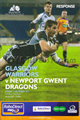 Glasgow Warriors Newport Gwent Dragons 2011 memorabilia